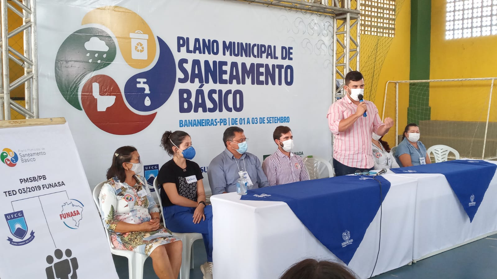 Prefeitura Municipal em parceria com a UFCG e a FUNASA realizaram as audiências públicas para elaboração do Plano Municipal de Saneamento Básico