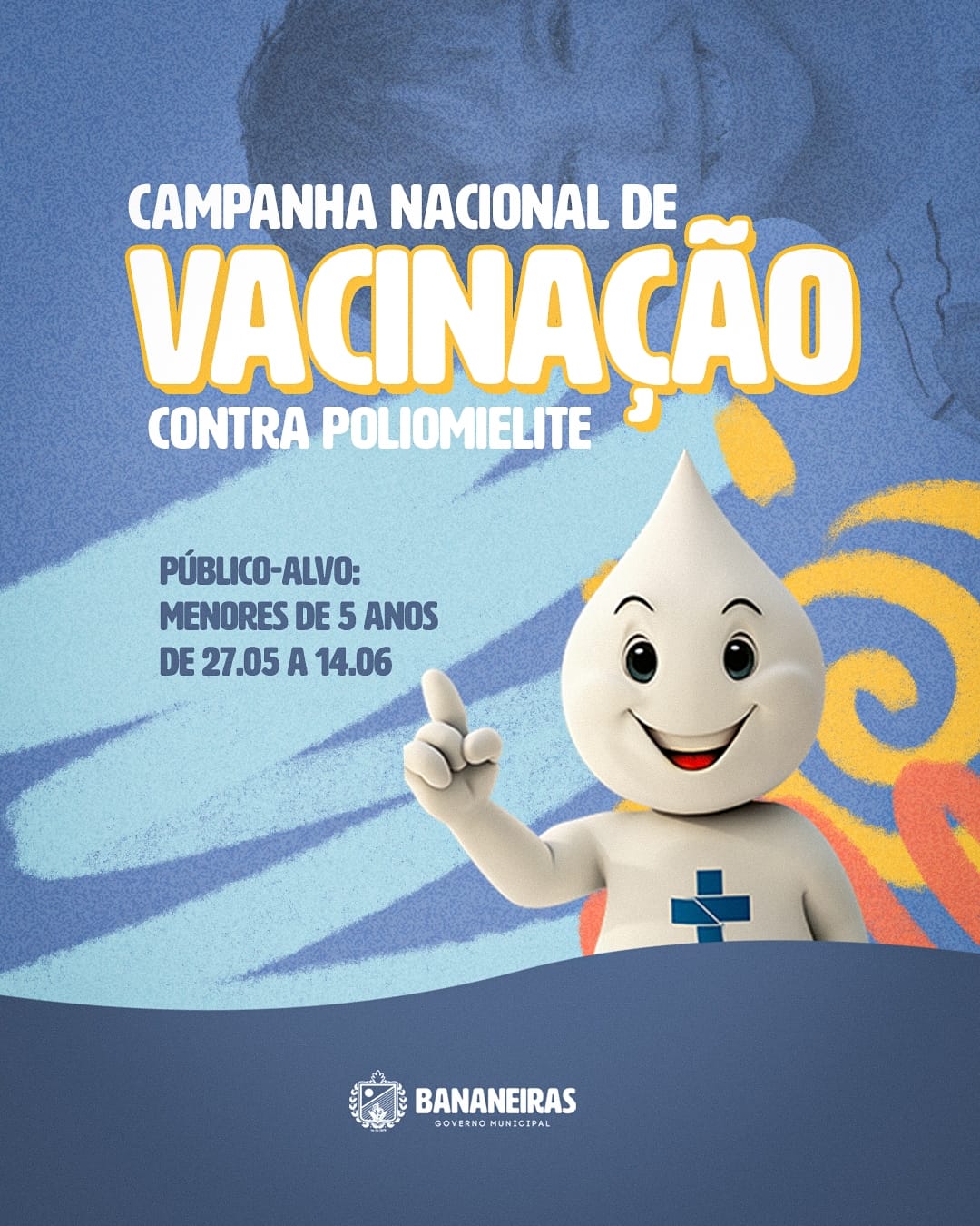 Bananeiras iniciará na próxima segunda a Campanha Nacional de Imunização contra Poliomielite